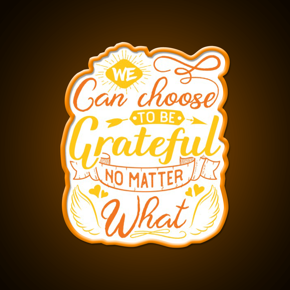 We Can Choose To Be Grateful No Matter What Yoga Led Neon Sign Rgb Color - Shineneon