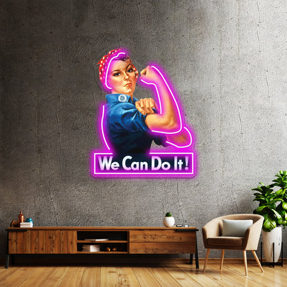 We Can Do It Pop Artwork Neon Signs Custom