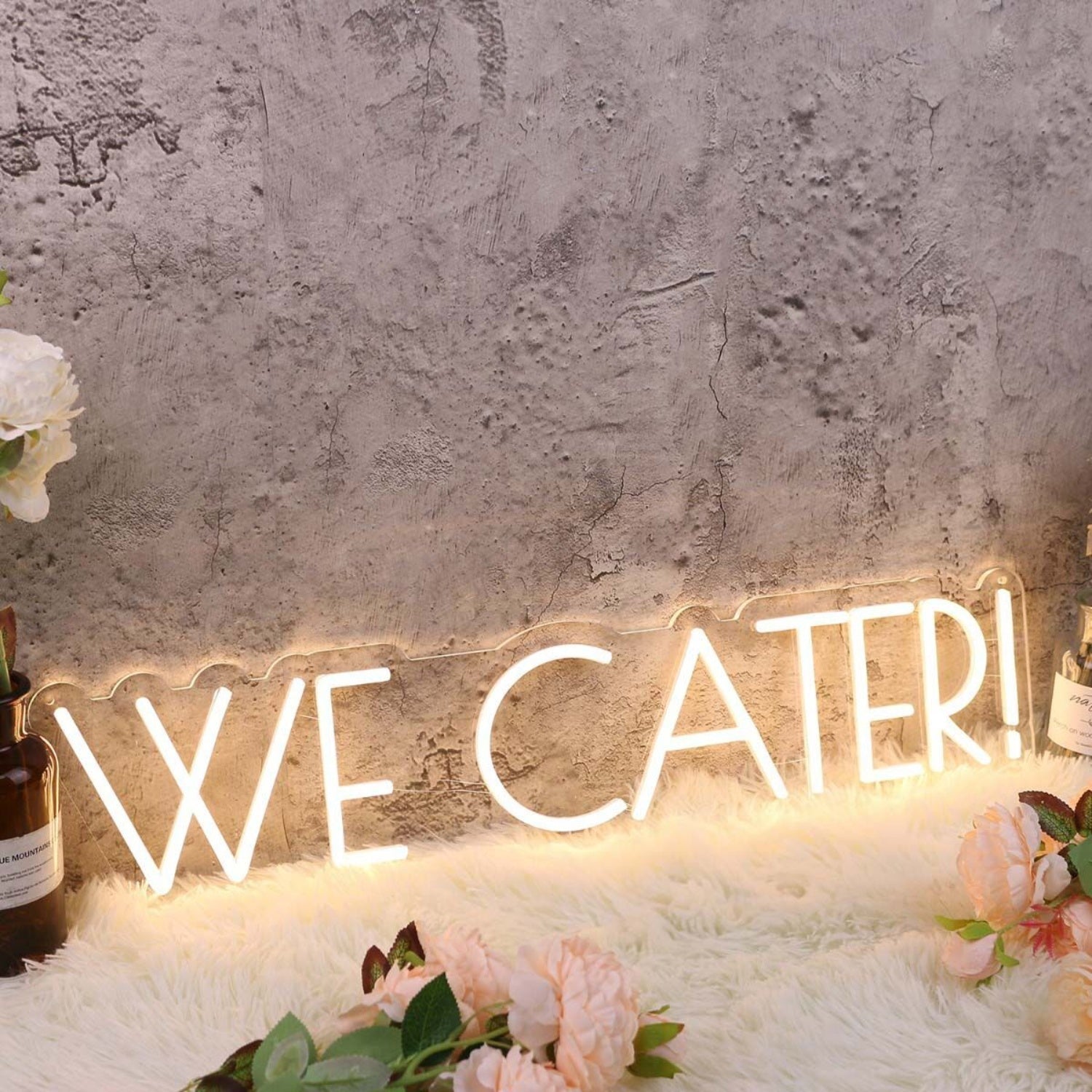 We Cater Yellow Custom Led Neon Sign - Shineneon