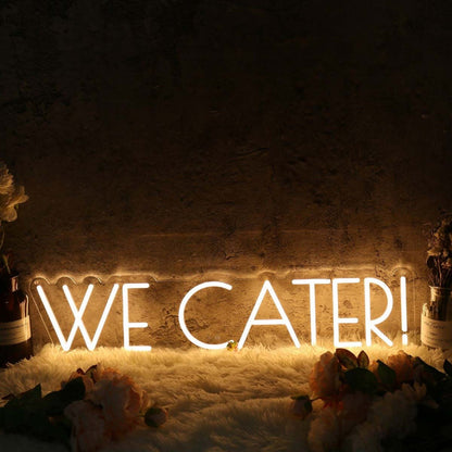 We Cater Yellow Custom Led Neon Sign - Shineneon