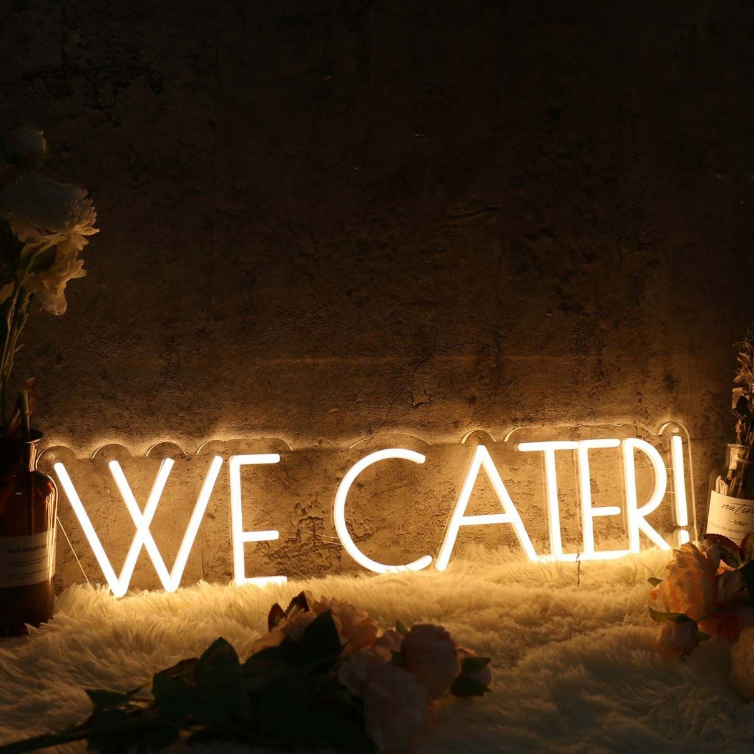 We Cater Yellow Custom Led Neon Sign - Shineneon