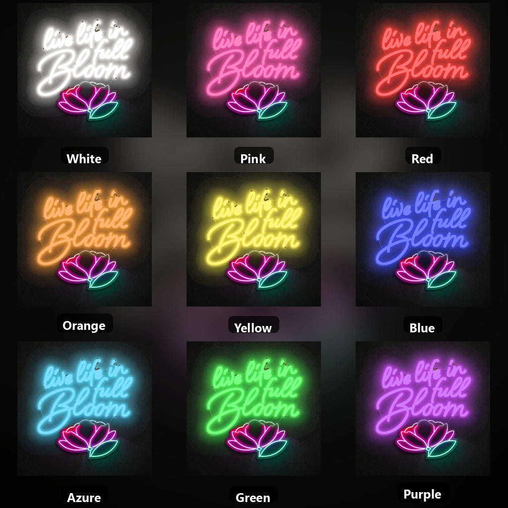 We Life LED Neon Sign color grid