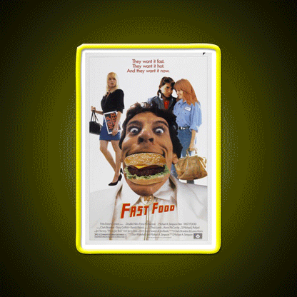 We Love Fast Food Led Neon Sign For Burger Place Wall Art Rgb Color