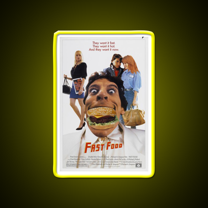 We Love Fast Food Led Neon Sign For Burger Place Wall Art Rgb Color