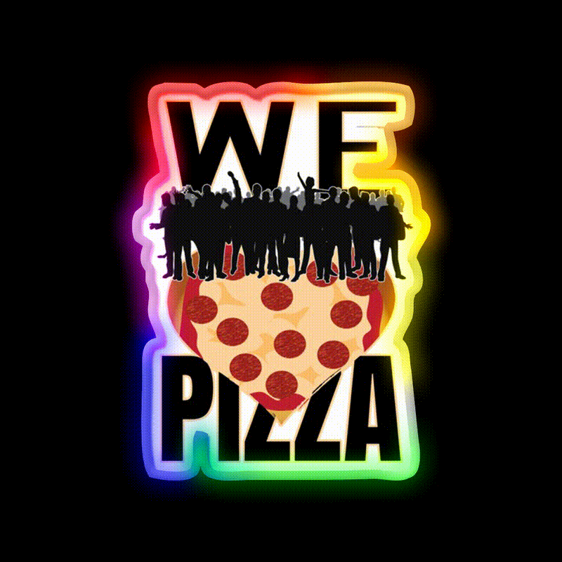 We Love Pizza Fast Food Led Neon Sign For Burger Place Rgb Color