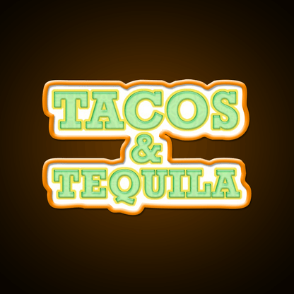 We Love Tacos And Tequila Get This Party Drink Tequila Led Neon Sign Rgb Color - Shineneon