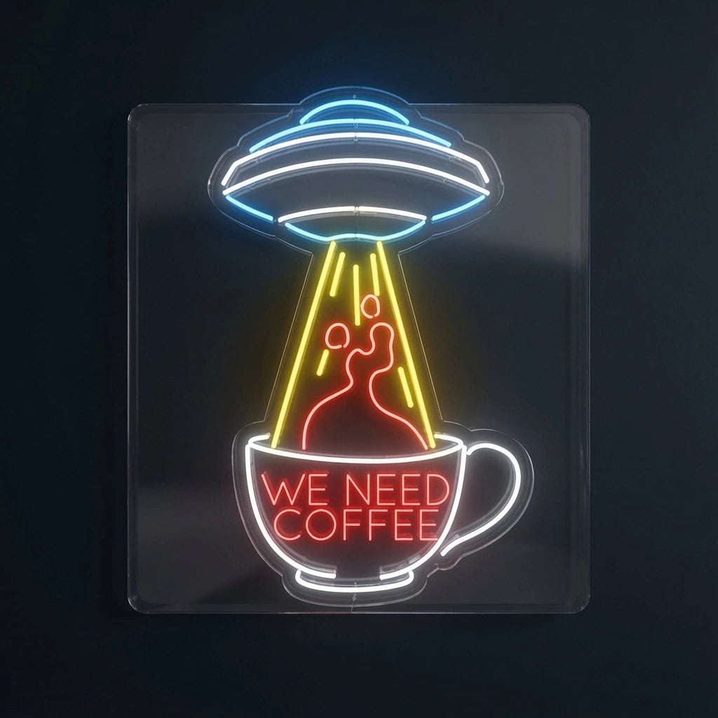 We Need Coffee Wall Decor LED Neon Sign - 01 Original Product Image