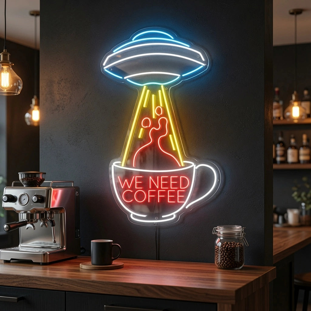 We Need Coffee Wall Decor LED Neon Sign - 02 High-Converting Product Image
