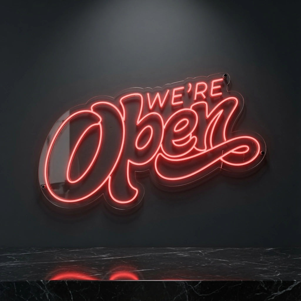 We Re Open Business LED Neon Sign - 02 High-Converting Product Image