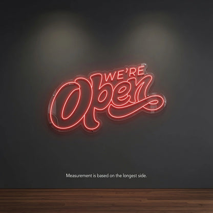 We Re Open Business LED Neon Sign - 04 Size Image
