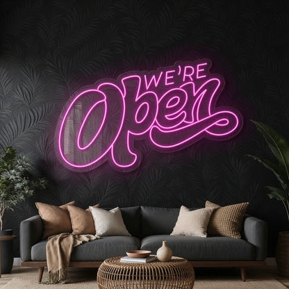 We Re Open Wall Decor LED Neon Sign - 01 Original Product Image