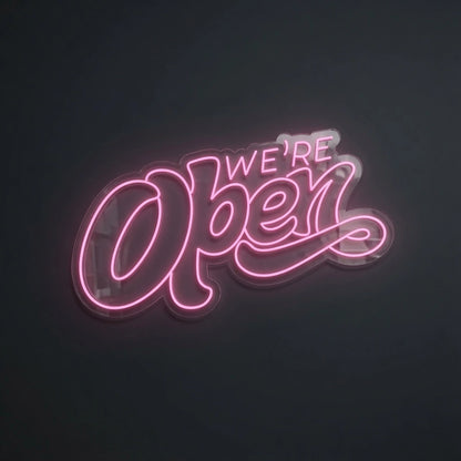 We Re Open Wall Decor LED Neon Sign - 04 Size Image