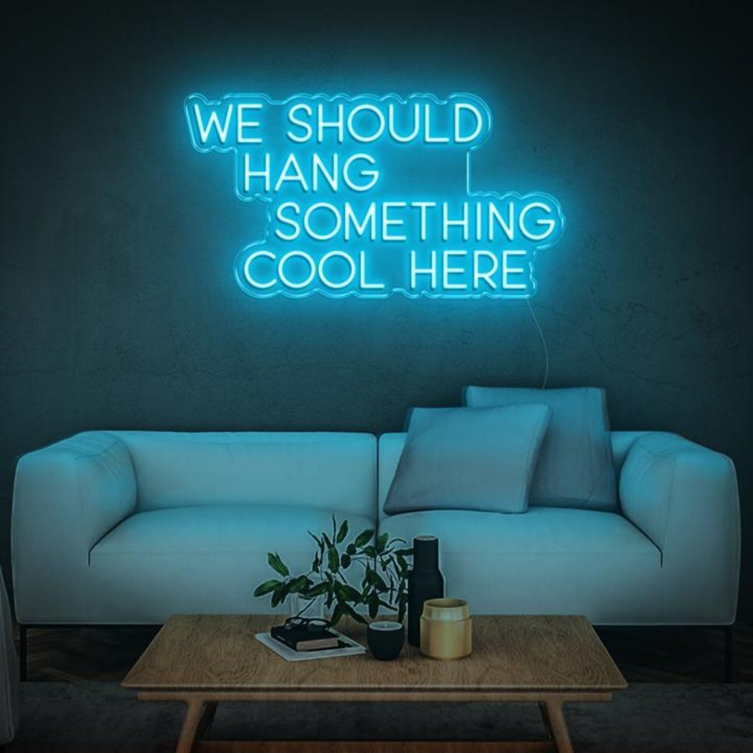 We Should Hang Something Cool Bright Green Led Neon Sign For Home Wall Decor | Shineneon