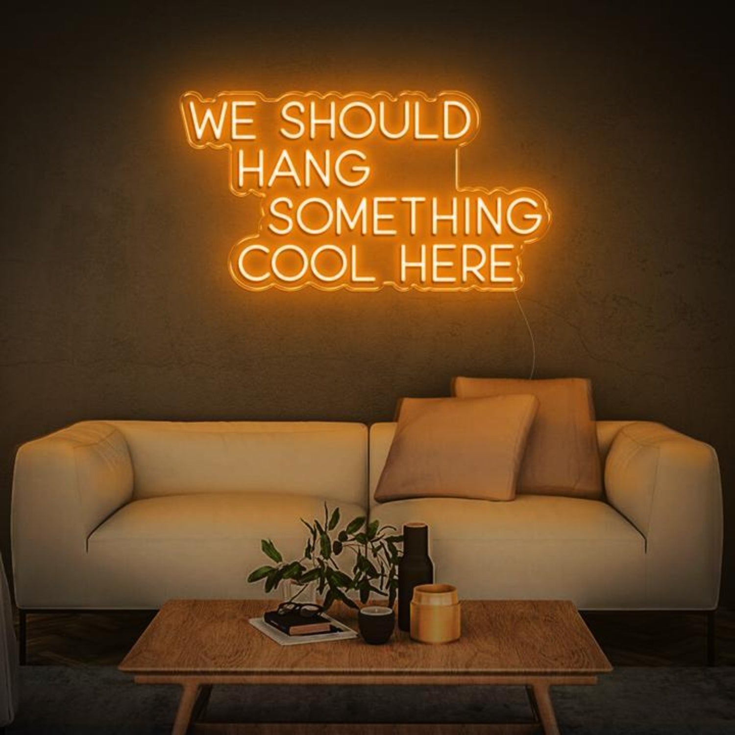 We Should Hang Something Cool Bright Green Led Neon Sign For Home Wall Decor | Shineneon
