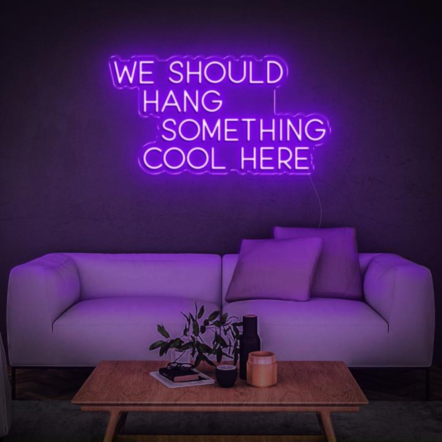 We Should Hang Something Cool Bright Green Led Neon Sign For Home Wall Decor | Shineneon
