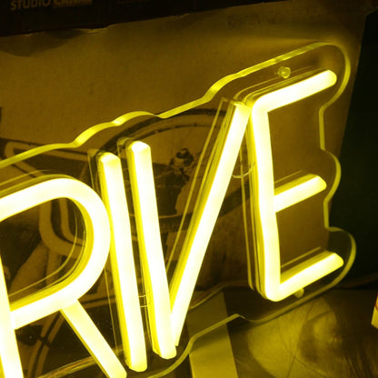 We Strive Yellow Led Neon Sign - Shineneon