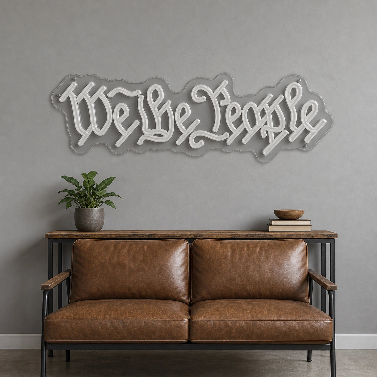 We The People LED Neon Sign size image