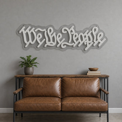 We The People LED Neon Sign size image