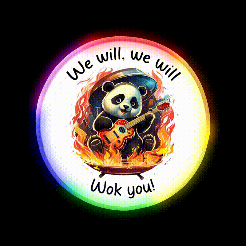 We Will Wok You Led Neon Sign Chinese Food Rgb Color