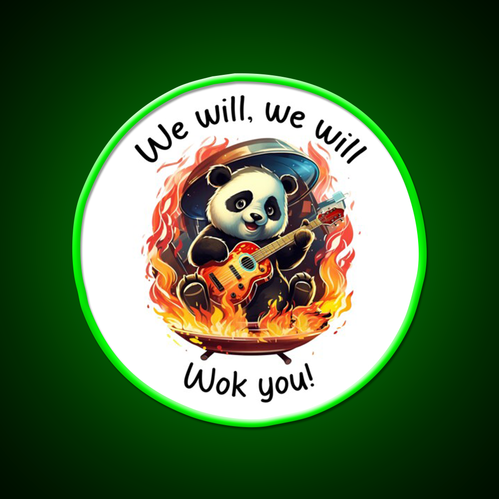 We Will Wok You Led Neon Sign Chinese Food Rgb Color