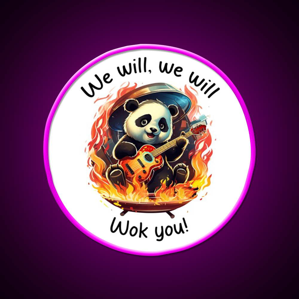 We Will Wok You Led Neon Sign Chinese Food Rgb Color