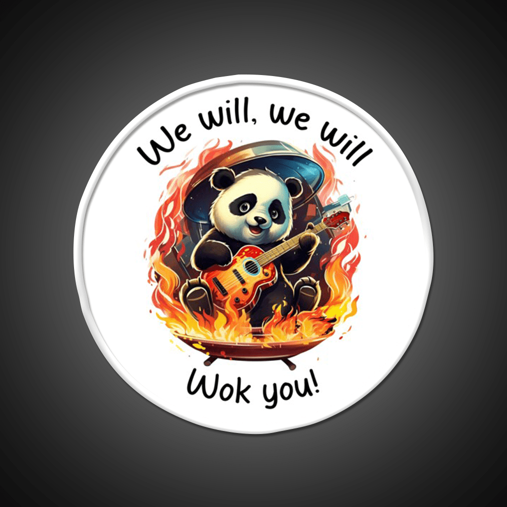 We Will Wok You Led Neon Sign Chinese Food Rgb Color - Shineneon