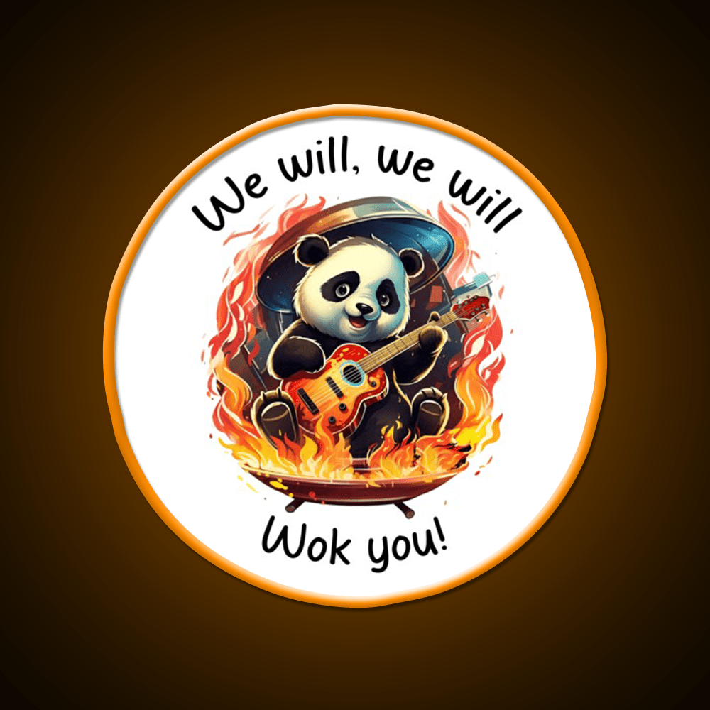 We Will Wok You Led Neon Sign Chinese Food Rgb Color - Shineneon