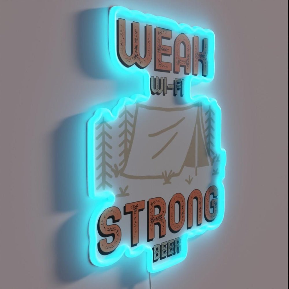 Weak Wi Fi Strong Beer Rgb Led Neon Sign - Shineneon