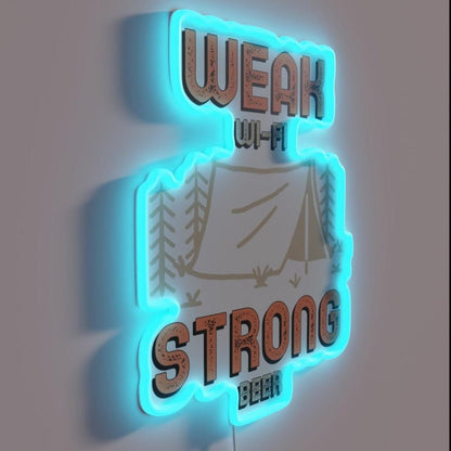 Weak Wi Fi Strong Beer Rgb Led Neon Sign - Shineneon