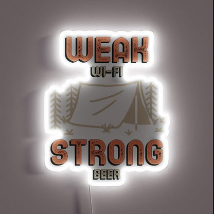 Weak Wi Fi Strong Beer Rgb Led Neon Sign - Shineneon