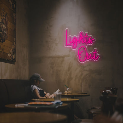 Wedding Bar And Office Ambience With The Lights Out Led Neon Sign | Shineneon