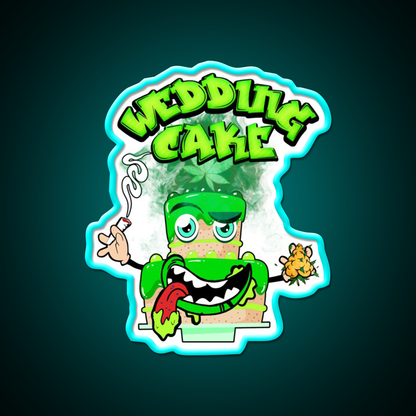 Wedding Cake Strain Package Hemp Inspired Green Leaf Led Neon Sign Rgb Color