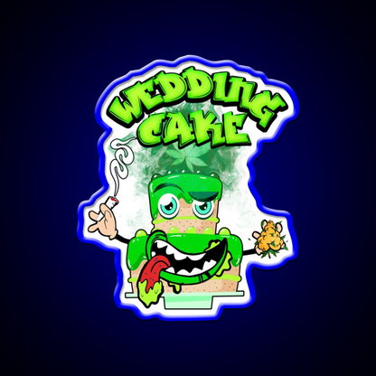 Wedding Cake Strain Package Hemp Inspired Green Leaf Led Neon Sign Rgb Color