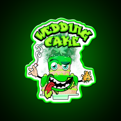 Wedding Cake Strain Package Hemp Inspired Green Leaf Led Neon Sign Rgb Color