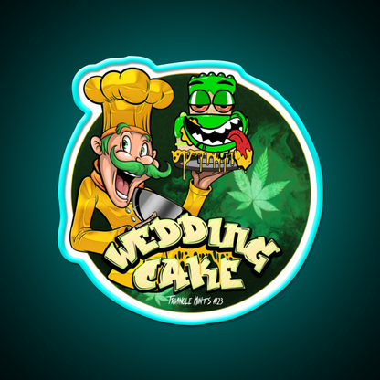 Wedding Cake Triangle Mints 23 Strain Green Leaf Led Neon Sign Rgb Color