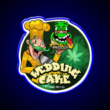 Wedding Cake Triangle Mints 23 Strain Green Leaf Led Neon Sign Rgb Color