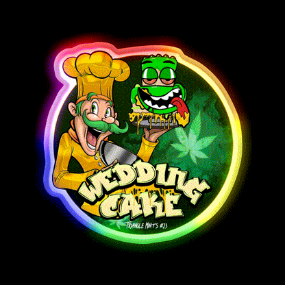 Wedding Cake Triangle Mints 23 Strain Green Leaf Led Neon Sign Rgb Color