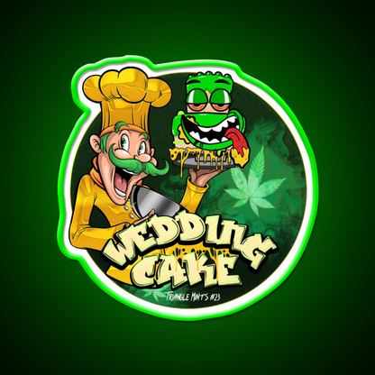 Wedding Cake Triangle Mints 23 Strain Green Leaf Led Neon Sign Rgb Color