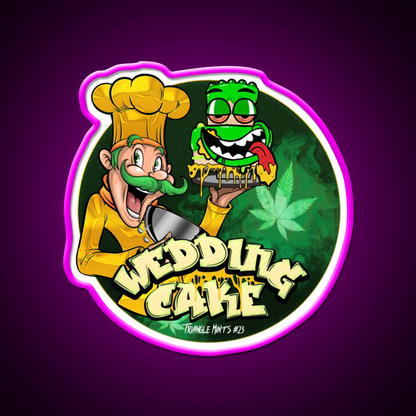 Wedding Cake Triangle Mints 23 Strain Green Leaf Led Neon Sign Rgb Color