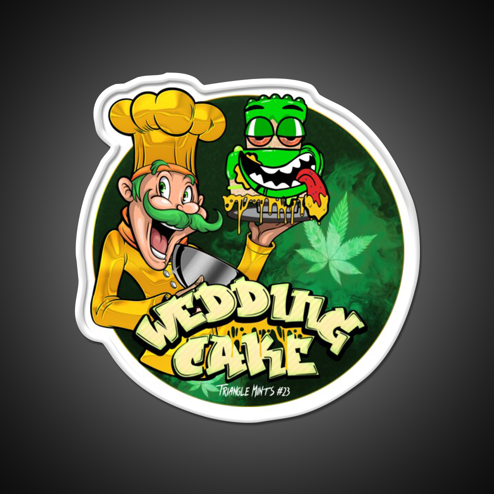 Wedding Cake Triangle Mints 23 Strain Green Leaf Led Neon Sign Rgb Color