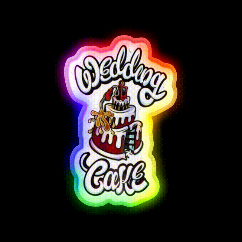 Wedding Cake Weed Hemp Inspired Green Leaf Led Neon Sign Rgb Color