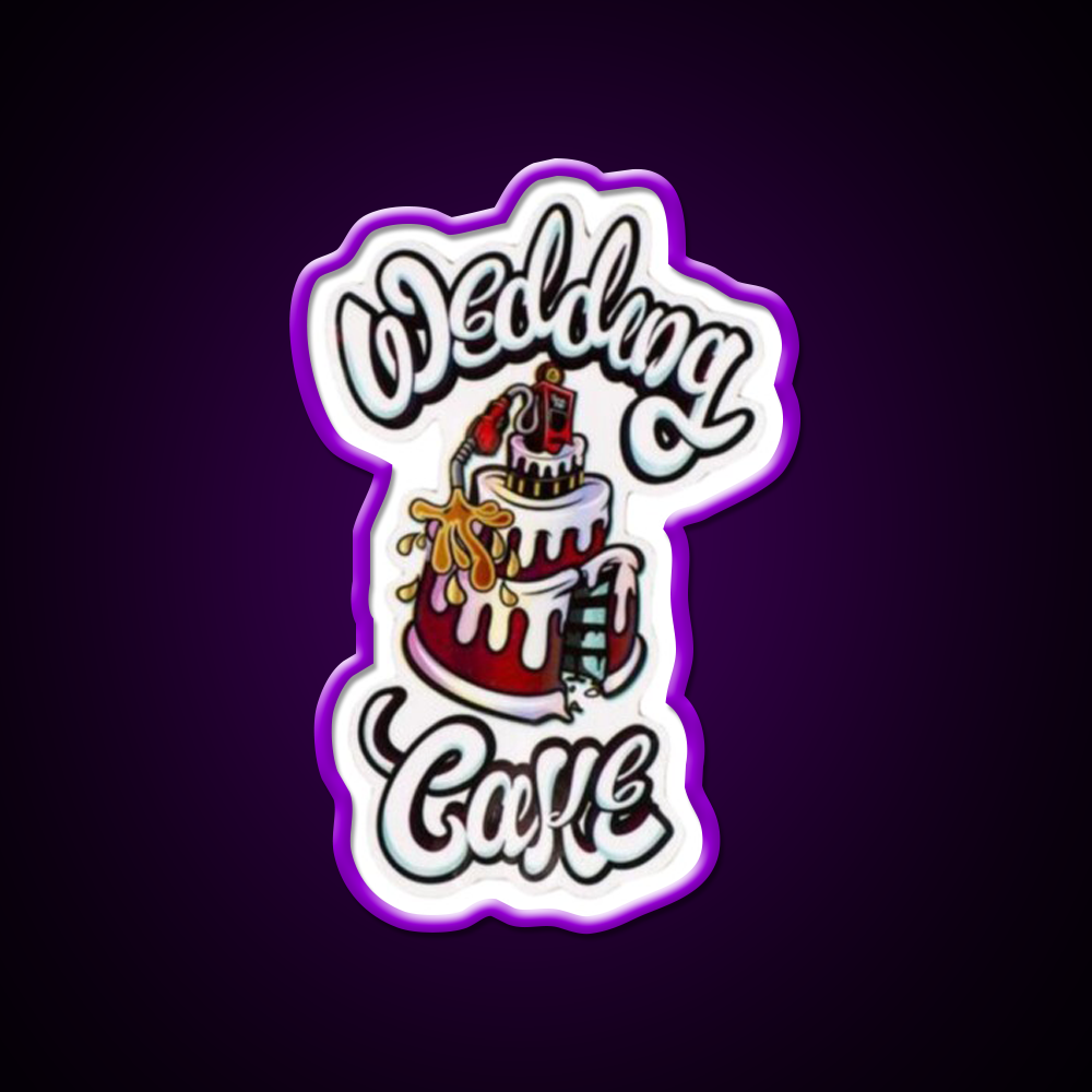 Wedding Cake Weed Hemp Inspired Green Leaf Led Neon Sign Rgb Color