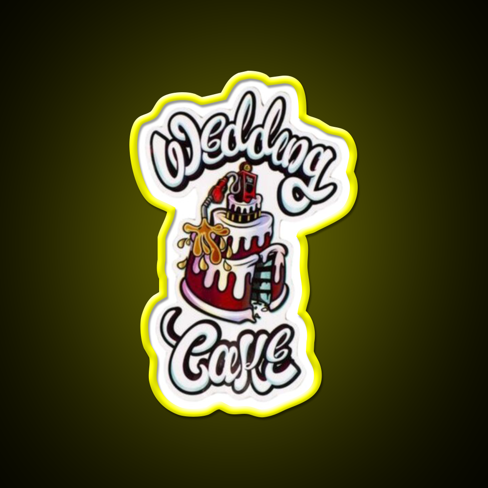 Wedding Cake Weed Hemp Inspired Green Leaf Led Neon Sign Rgb Color