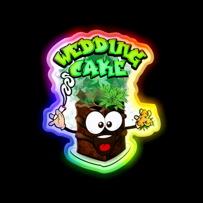 Wedding Cake Weed Strain Package Hemp Inspired Green Leaf Led Neon Sign Rgb Color
