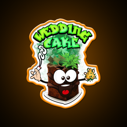 Wedding Cake Weed Strain Package Hemp Inspired Green Leaf Led Neon Sign Rgb Color