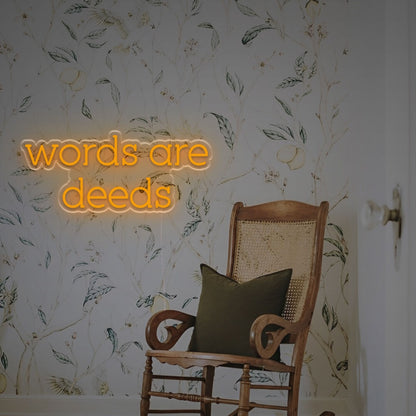 Wedding Discover The Charm With Words Are Deeds Led Neon Sign | Shineneon