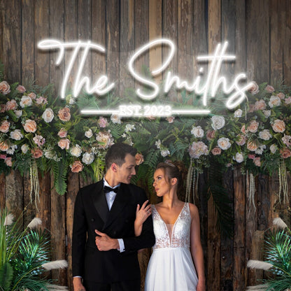 Wedding Led Neon Sign With Name And Establish Date | Shineneon