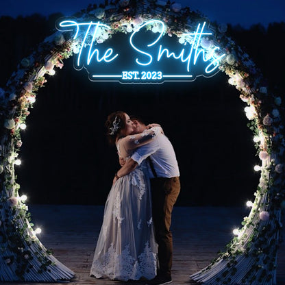 Wedding Led Neon Sign With Name And Establish Date | Shineneon