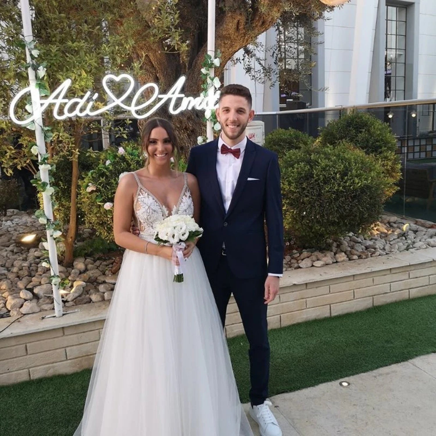 Wedding Led Neon Sign With Your First Names And Love Heart | Shineneon