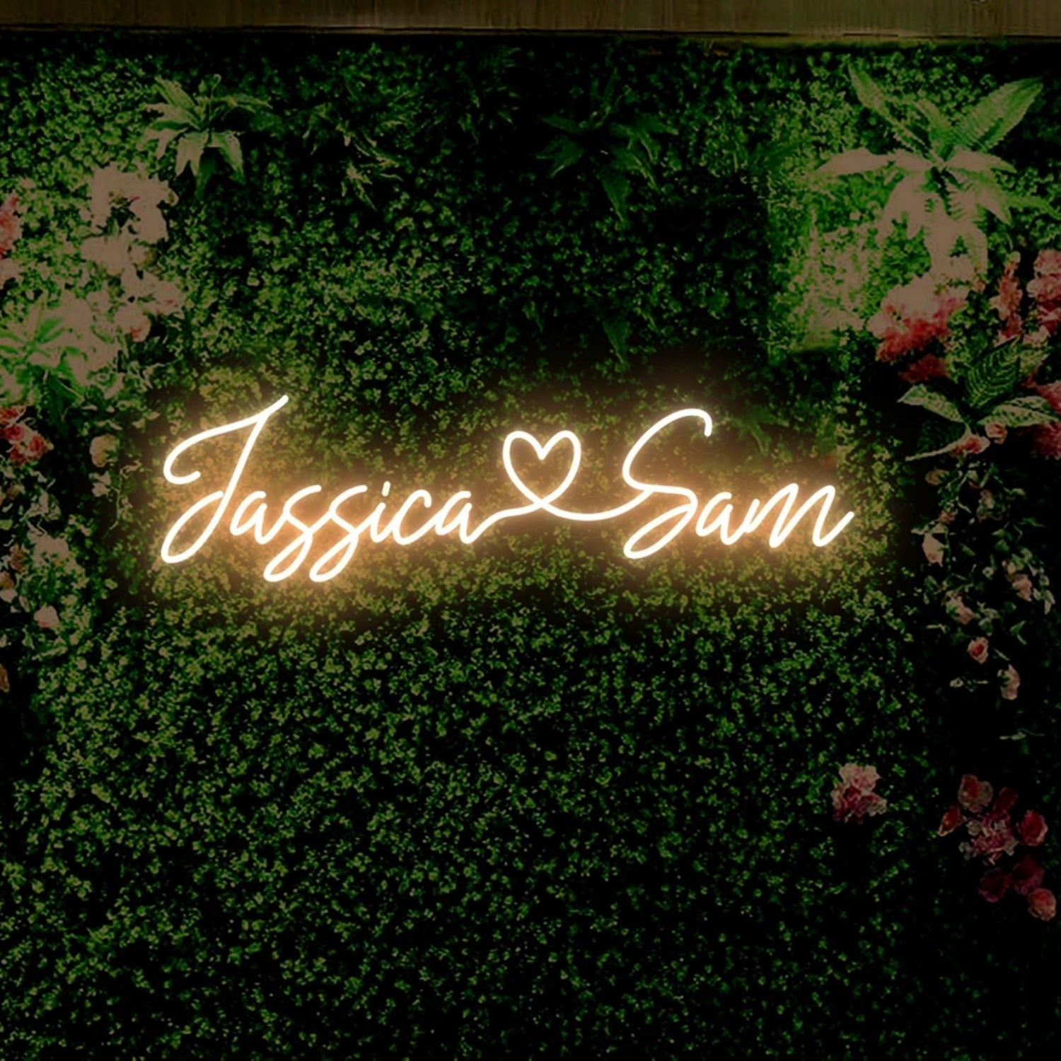 Wedding Led Neon Sign With Your First Names And Love Heart | Shineneon